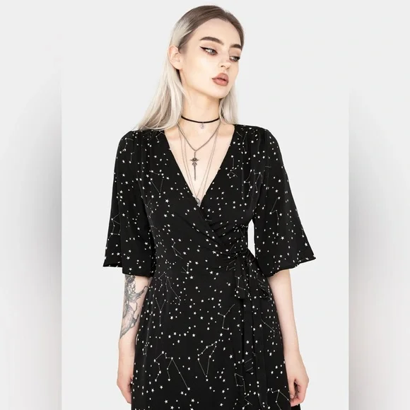 Disturbia Celestial Midi Kimono Dress US Size 14 - Picture 2 of 12